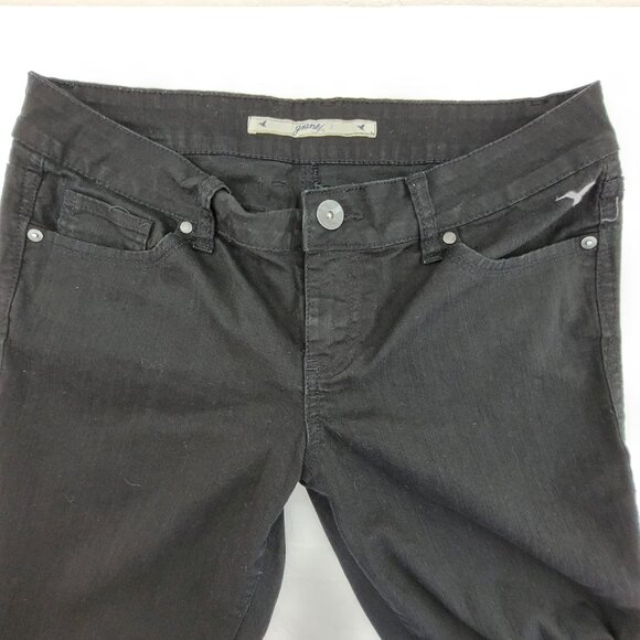 Grane Jeans Women's 11 Black Low Rise Straight Skinny Leg Stretch Cotton Denim - Picture 6 of 15